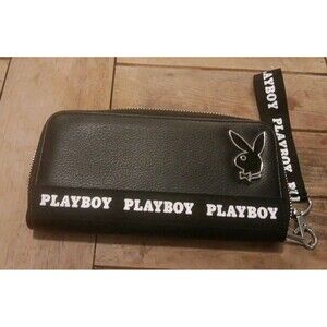 PLAYBOY Black Wallet Phone Case Playboy Bunny with Wristlet NWOT